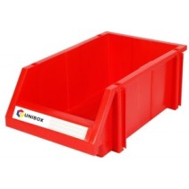 Skrzynka magazynowa UNIBOX czerwona z wspornikami