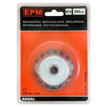 Szczotka doczołowa splatana stożek ocynkowana BASAL