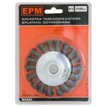 Szczotka tarczowo - kątowa splatana ocynkowana BASAL