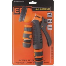 Zestaw ze zraszaczem pistoletowym 8-funkcyjnym SOFT PREMIUM