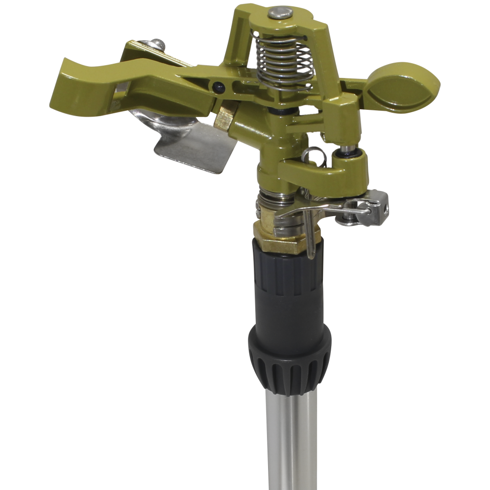 Metalowy zraszacz pulsacyjny 360° na regulowanym trójnogu GARDEN