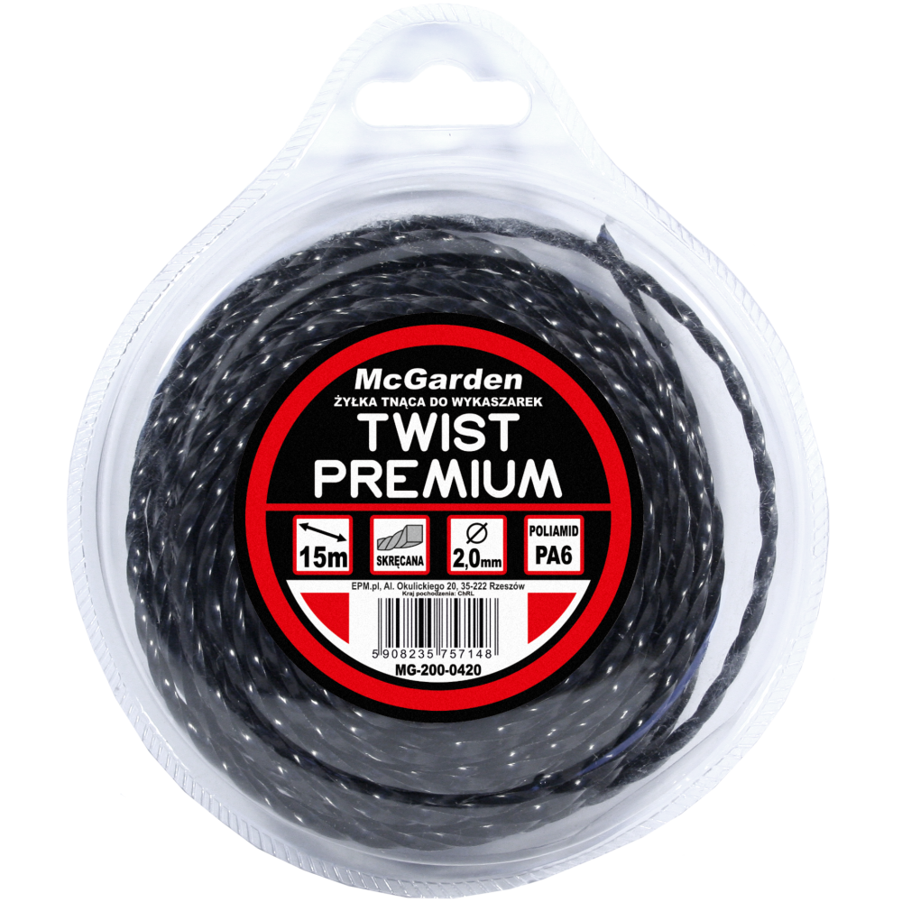Żyłka tnąca do wykaszarki skręcana Twist Premium MCGARDEN