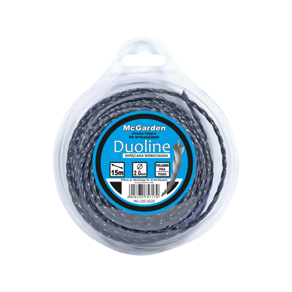 Żyłka tnąca do wykaszarki wzmacniana, skręcana Duoline MCGARDEN