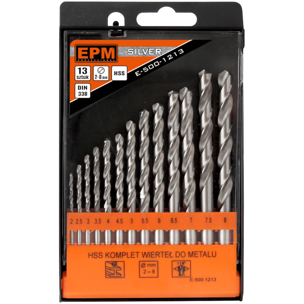 Zestaw wierteł HSS do metalu PLASTIC CASE