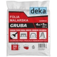 Folia malarska GRUBA DEKA 4x5 m LDPE czarna lub bezbarwna