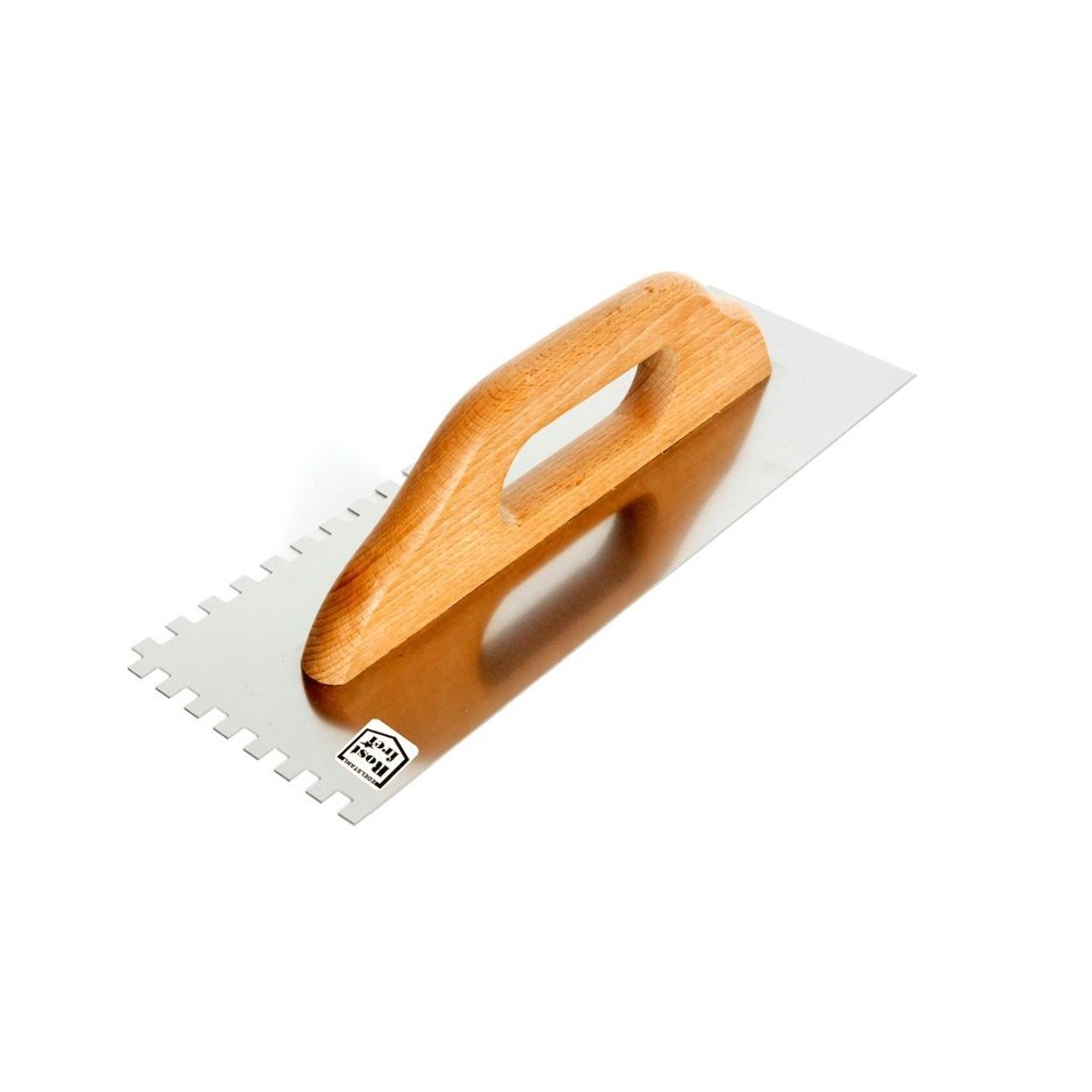 Paca nierdzewna z drewnianym uchwytem zębata