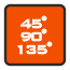 Możliwość ustawienia pod kątem 45° / 90° / 135°