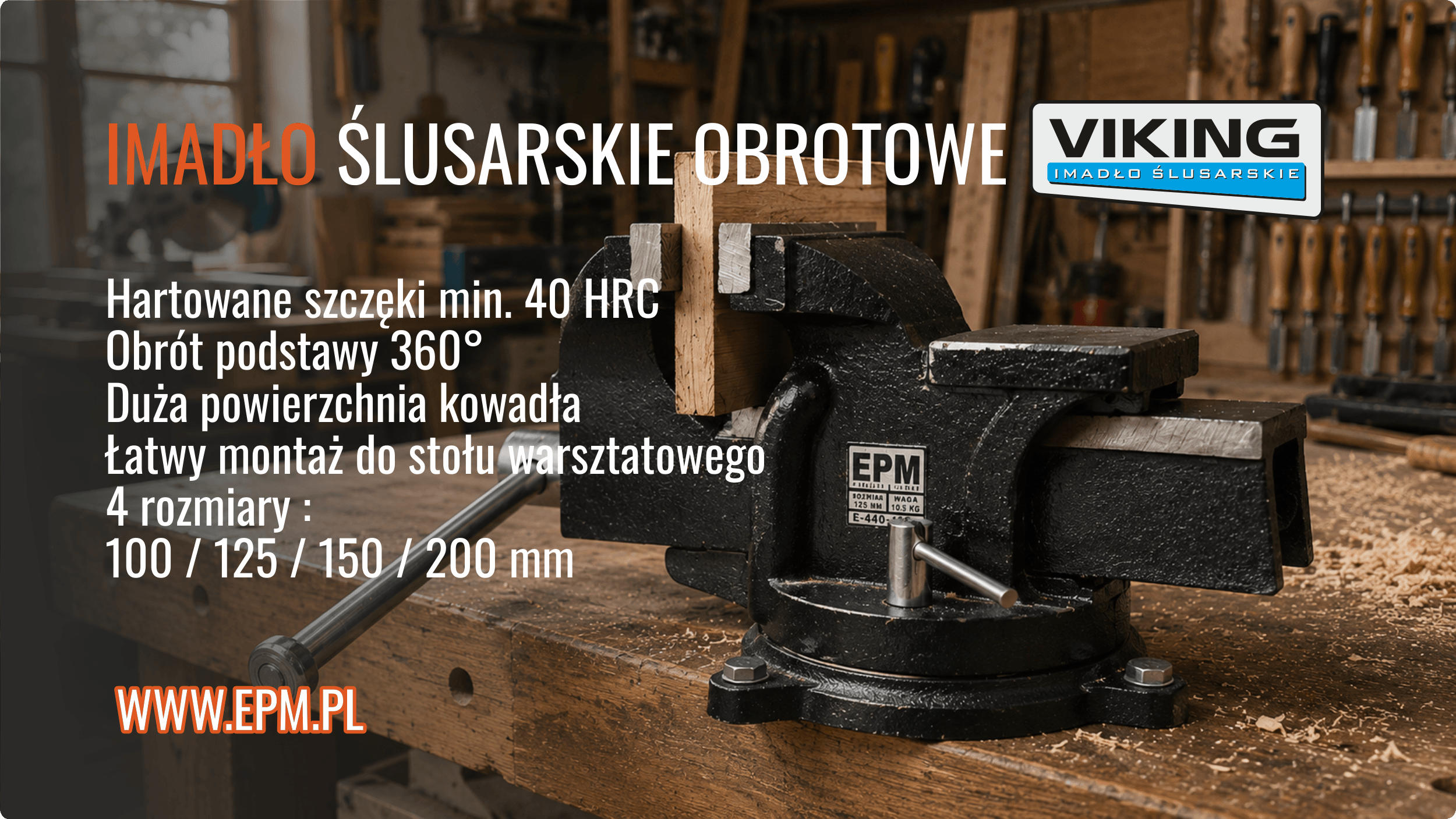 Imadło ślusarskie obrotowe VIKING marki EPM